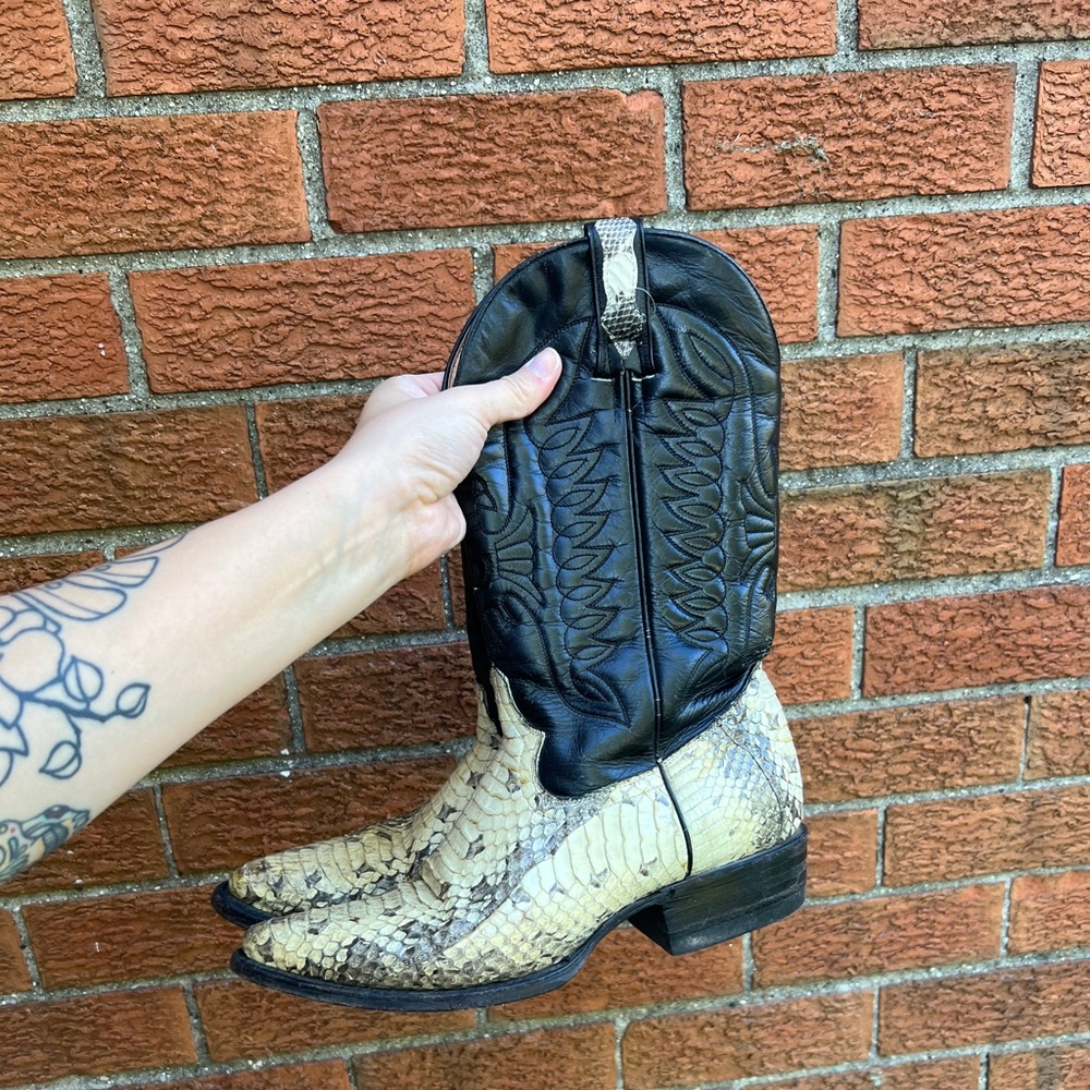 Snakeskin cowboy boots